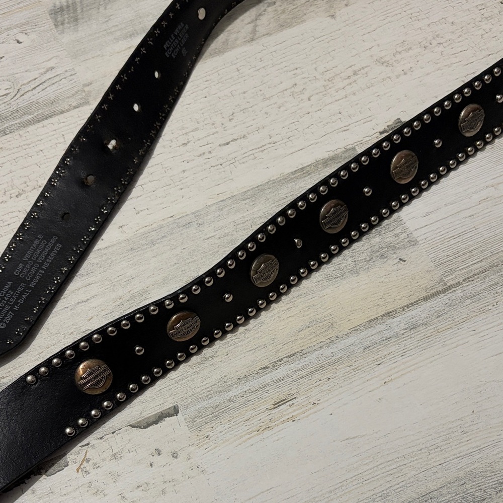 Harley-Davidson Black and Silver Men's Belt Size XL - Picture 8 of 10